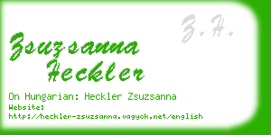 zsuzsanna heckler business card